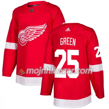 Dresovi Detroit Red Wings Mike Zelena 25 Adidas 2017-2018 Crvena Authentic - Muške